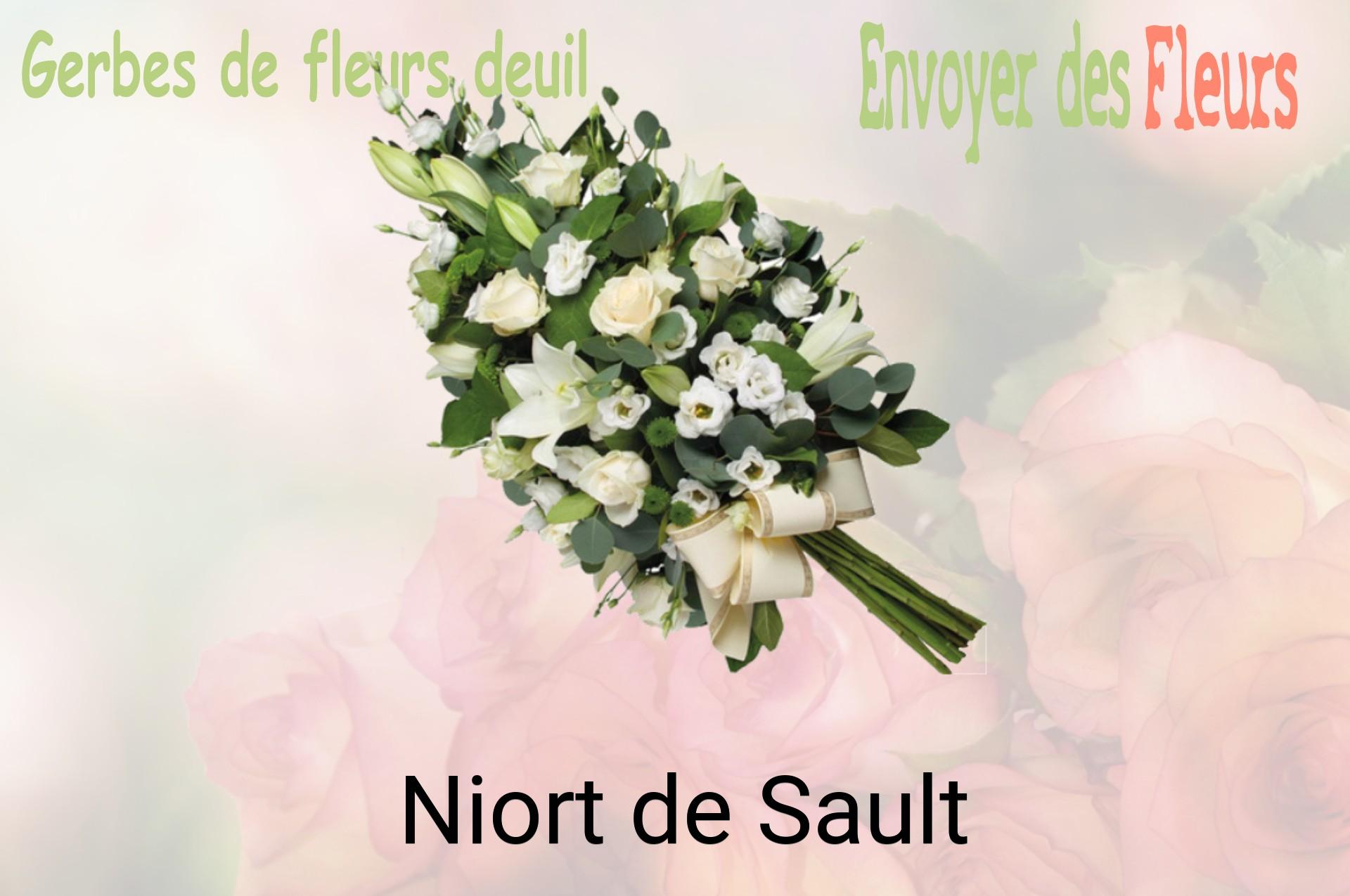 Gerbe de fleurs de deuil livrée à Niort-de-Sault